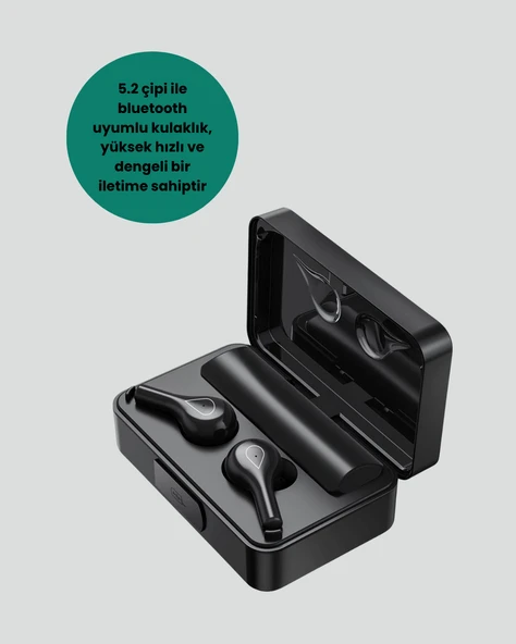 IPX Su Geçirmez Hifi Ses Kaliteli Dokunmatik Kulaklık - Resim 3