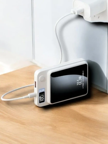 22.5W Magsafe Kablosuz Şarjlı Powerbank Dijital Ekran ve Hızlı Şarj - Resim 4