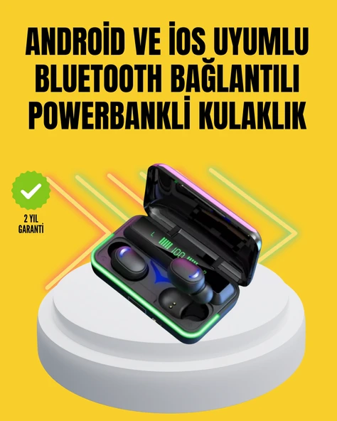 E10 Powerbanklı Bluetooth Kulaklık Oyun Modu ve Şık Tasarım ürün görseli 1