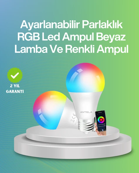 Uzaktan Kumandalı Akıllı LED Ampul, Enerji Tasarruflu ürün görseli 1