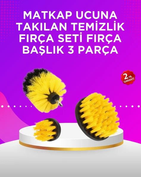 Matkap Ucu Temizlik Fırçası Seti Banyo Fayans Zemin İçin ürün görseli 1