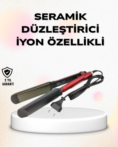 Profesyonel Titanyum Saç Düzleştirici – Ayarlanabilir Isı ve Hızlı Isınma Özellikli ürün görseli 1