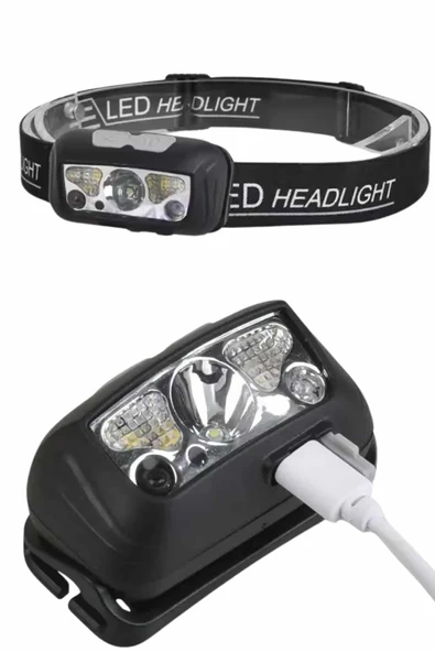 Ayarlanabilir Kafa Lambası Type-C Şarjlı Kompakt Kamp Lambası - Resim 3