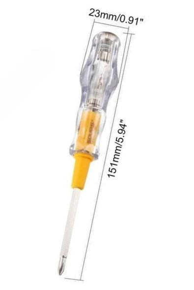 Kontrol Kalemi Çift Başlıklı Şeffaf Elektrik Testi Değişken Uçlu - Resim 3