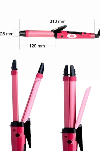 Saç Düzleştirici Ve Maşa İkili Saç Şekillendirici Tüm Saç Tiplerine Uygun - Resim 4