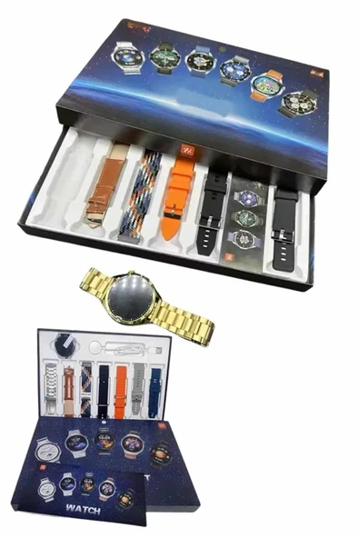 Akıllı Saat Çoklu Kordon Seçenekli Dokunmatik Ekran Nabız Sensörlü - Resim 4