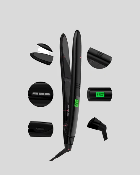 Titanyum Kaplamalı Saç Düzleştirici – Nem Koruma Sensörü - Resim 3