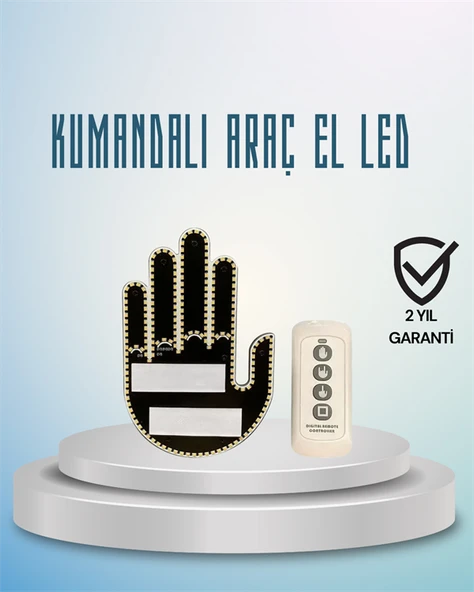 Aracınız İçin Eğlenceli ve Güvenli İletişim: LED Jest Lambası, Uzaktan Kumandalı, Kolay Montaj ürün görseli 1