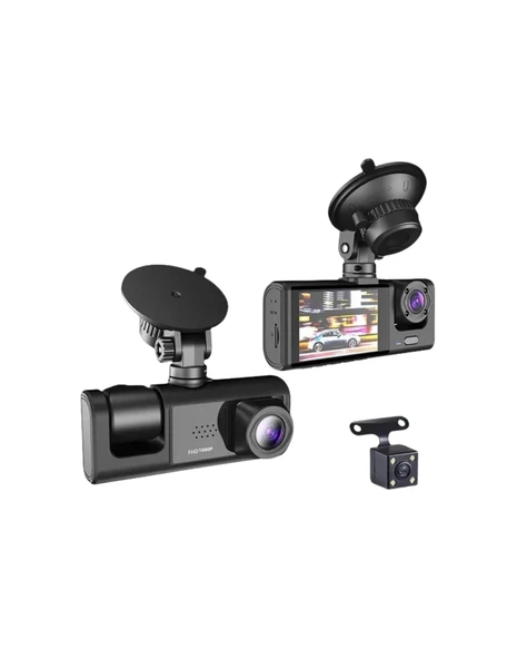 Gelişmiş G-Sensörlü Üçlü Araç Kamerası – 5” LCD Ekran ve Hareket Algılama ürün görseli 1