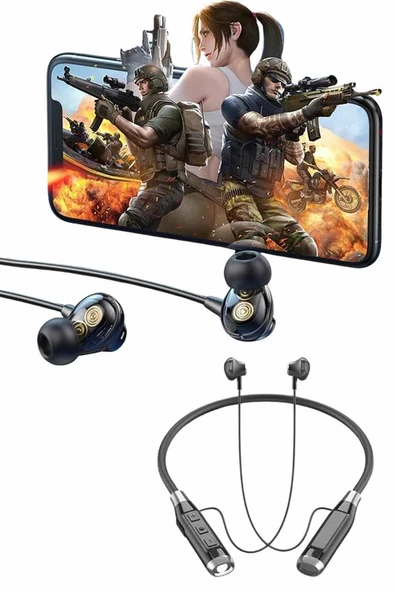 Bluetooth Kulaklık 120 Saat Kullanım Süresi Boyun Askılı Bluetooth Kablosuz Kulaklık - Resim 2
