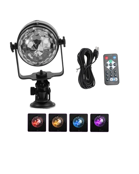 Taşınabilir ve Dayanıklı Plastik Kristal LED Disko Işığı - Resim 4