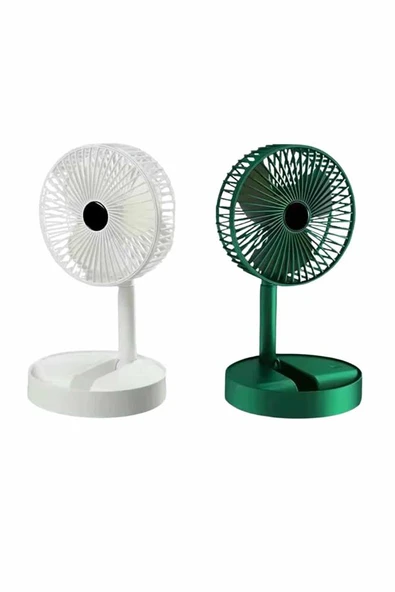 Katlanabilir Teleskopik Şarjlı Fan Masaüstü Soğutucu Vantilatör - Resim 3