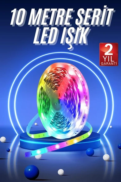 RGB Neon Şerit Led Lamba 10 Metre İç Mekan Tasarımına Uygun - Resim 2