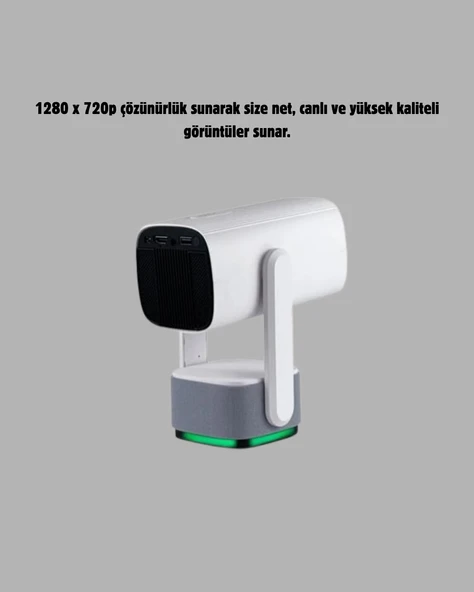HD 720p Projeksiyon Cihazı – Geniş Ekran, 10.000 Saat Ampul Ömrü, Ev Sineması Deneyimi - Resim 4