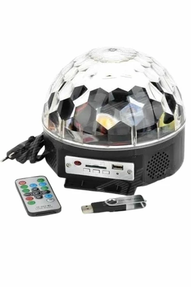 Disko Topu Renkli Işıklı Lazer Parti Bluetooth Bağlantılı Led Küre - Resim 3