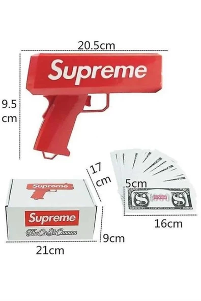 Çocuklara Özel Eğlenceli Para Saçma Makinası Parti Oyuncağı Kırmızı - Resim 4