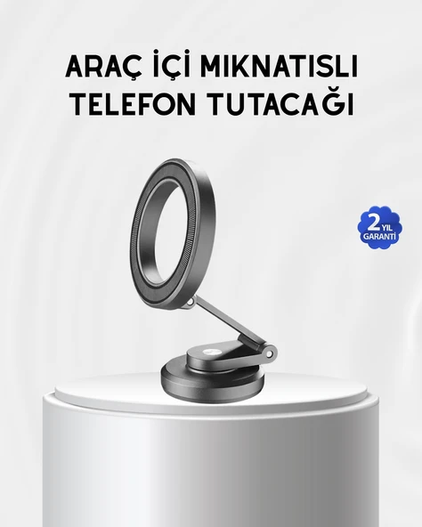 Manyetik Katlanabilir Araç Telefon Tutucu – MagSafe Uyumlu, 360° Ayarlanabilir, Güçlü Mıknatıs ürün görseli 1