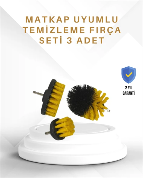 Yüksek Devirde Etkili Temizlik Sağlayan Matkap Ucu Fırça Seti ürün görseli 1