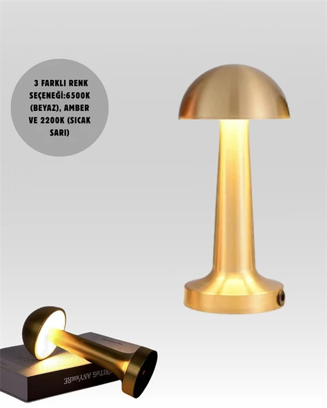 Modern Tasarım Şarjlı Masa Lambası – 1800 mAh Batarya - Resim 4