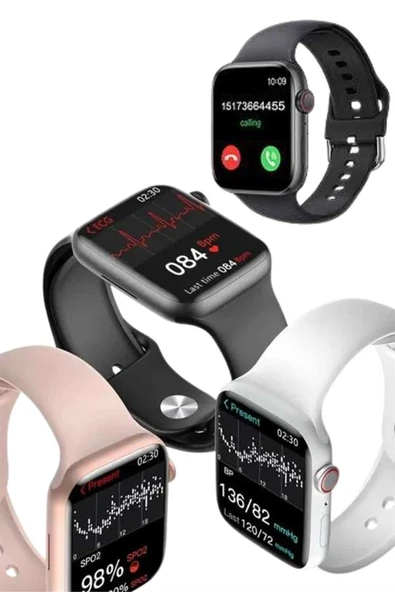 Plastik Kordonlu Kalp Atışı Uyku Takibi ve Çağrı Cevaplayabilen Akıllı Saat - Resim 3