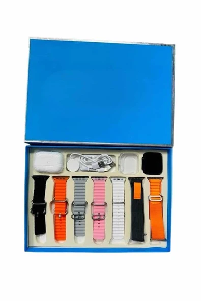 7 Kordonlu Unisex Akıllı Saat Çoklu Kordon Seçeneği Amoled Ekran - Resim 4