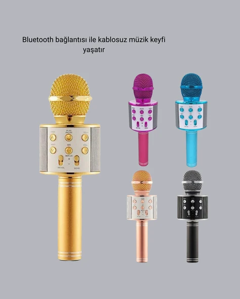 Bluetooth Karaoke Mikrofon – Yüksek Ses Kalitesi, Yankı Efektli, Uzun Ömürlü Pil - Resim 2