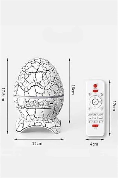 Gece Lambası Yumurta Işık Speaker Yeni Nesil Dinozor Yumurtası Görünümlü - Resim 2