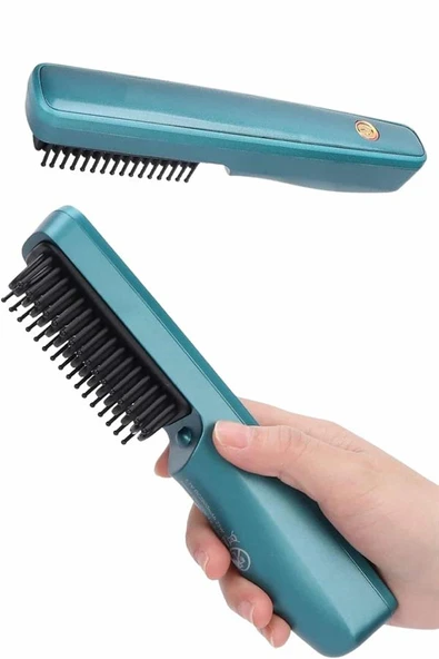Şarjlı Saç Düzleştirici Tarak İyon Özellikli Sıkı Dişli Elektriklenme Karşıtı ürün görseli 1