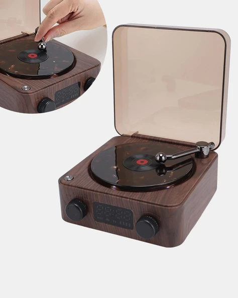 3-ü-1 Arada Bluetooth Hoparlör – Işıklı Saat ve Gece Lambası - Resim 4