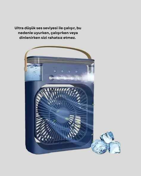 Sessiz Çalışan Turbo Fan Güçlü Hava Akışlı Masa Üstü Vantilatör - Resim 2