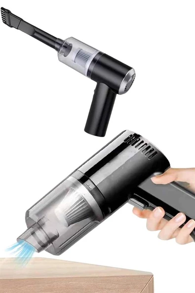 Araç İçi Süpürge Kablosuz Şarjlı Elektrikli Süpürge Elde Taşınabilir - Resim 4