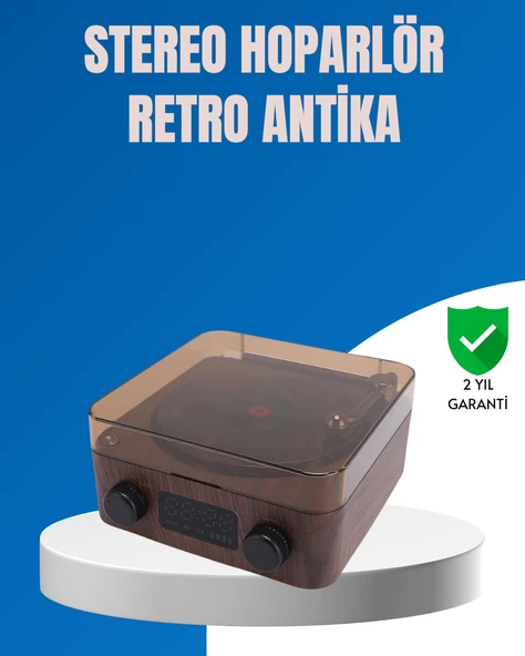 Stereo Bluetooth Hoparlör – Gece Lambalı ve Saat Göstergeli ürün görseli 1