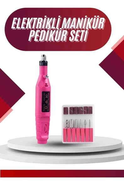 Elektrikli Profesyonel Manikür Pedikür Seti Değiştirilebilir Başlık Seçeneği ürün görseli 1