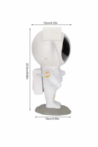 Projeksiyon Astronot Lamba Speaker Sevimli Astronot Bluetooth Hoparlör - Resim 3