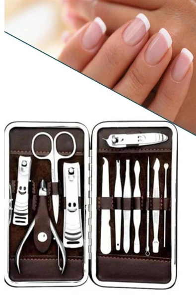 Tırnak Bakım Seti Tırnak Düzeltme Batık 12 Parça Çanta Tipi Manikür Pedikür - Resim 4