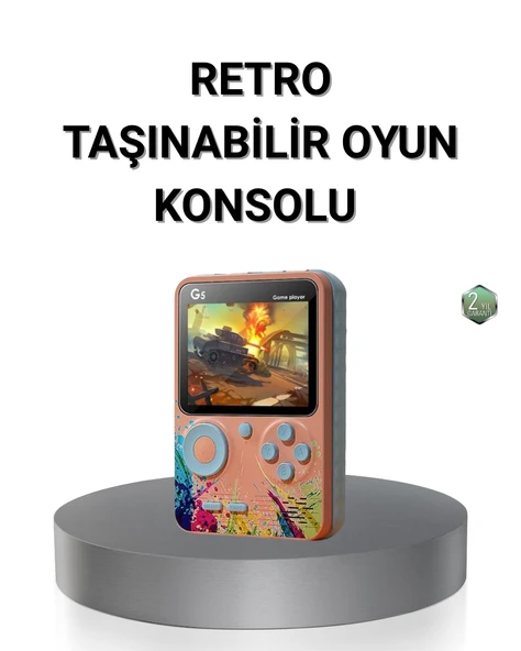 Retro Taşınabilir Oyun Konsolu 500 Klasik Oyunlu, 3.0 İnç Renkli Ekran ürün görseli 1