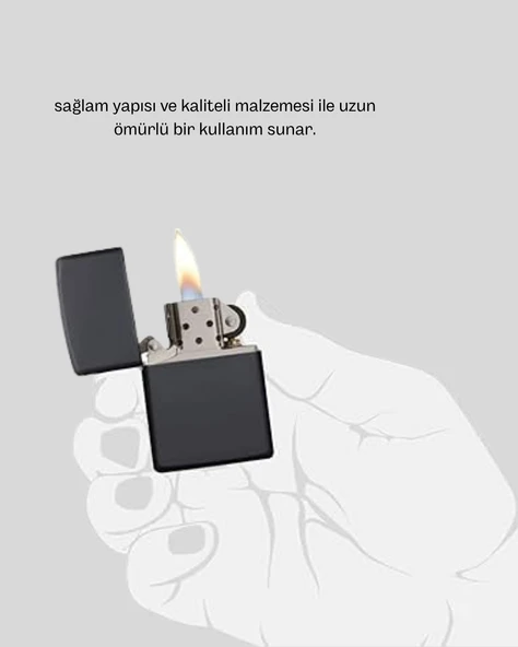 Ergonomik Metal Çakmak Mat Kaplamalı ve Şık Tasarımlı Aksesuar ürün görseli 1