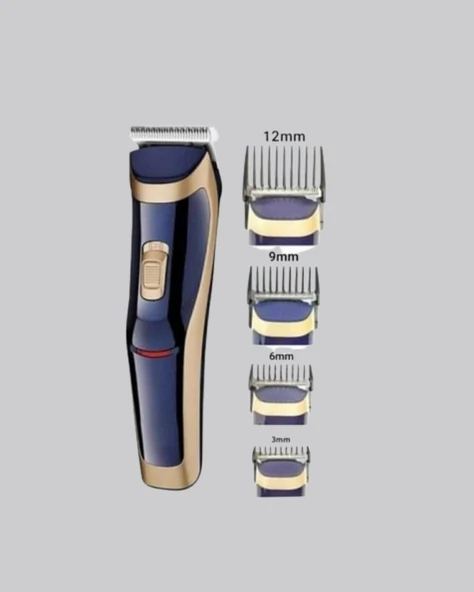Profesyonel Şarjlı Saç ve Sakal Kesme Makinesi – Unisex, 12 mm Ayarlanabilir Başlık - Resim 3
