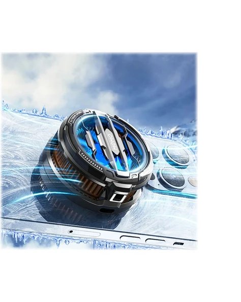 Telefon Soğutucu | LED Işık Efektli | Power Aparatlı | Sessiz ve Taşınabilir Model - Resim 4