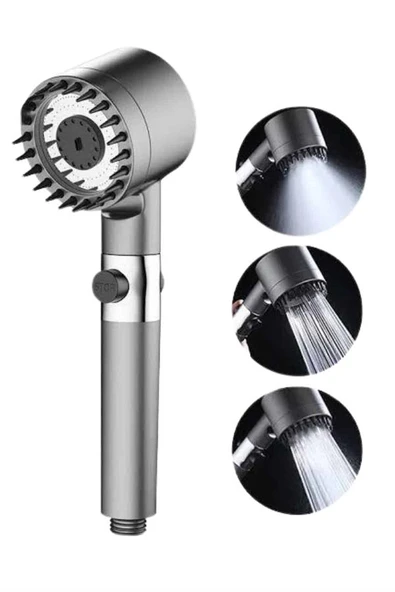Duş Başlığı Profesyonel Masaj Başlıklı 3 Modlu Yeni Nesil Masaj Uçlu Su Tasarruflu - Resim 3