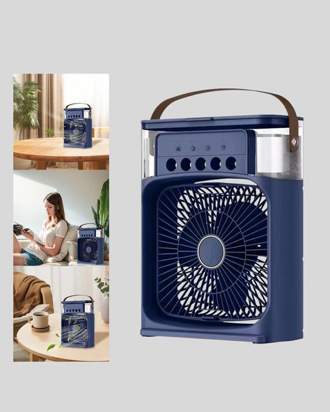 Sessiz Çalışan Turbo Fan Güçlü Hava Akışlı Masa Üstü Vantilatör - Resim 4