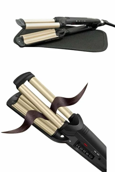 Profesyonel Seramik Kaplama Saç Şekillendirici Wag Maşa Isı Ayarlı - Resim 2