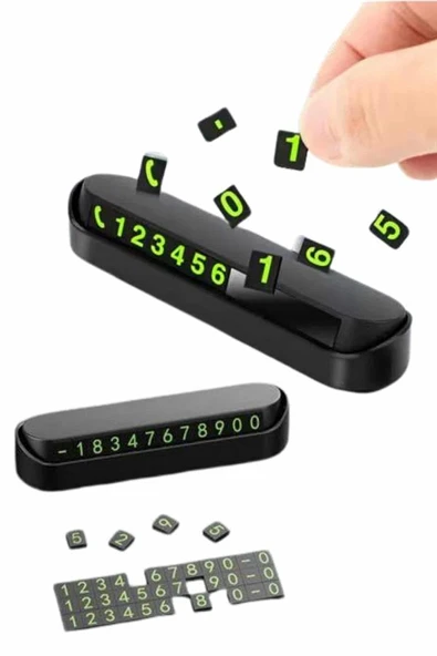 Araç İçi Numaratör Numaralık Oto Cam Kartı Fosforlu Numaratör - Resim 3