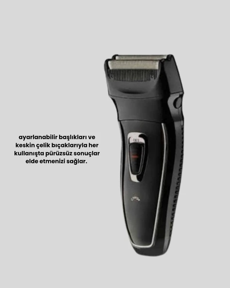 Unisex Şarjlı Saç ve Sakal Kesme Makinesi – Sessiz Motor, 1–12 mm Ayarlanabilir Başlık - Resim 4