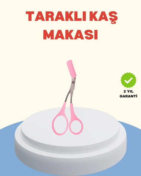Profesyonel Taraklı Kaş Makası – Evde ve Salon Kullanımına Uygun ürün görseli 1