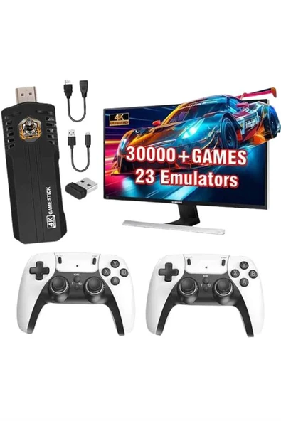 20.000 Oyunlu Kablosuz Çift Kol Retro Oyunlar Çift Kollu Game Stick - Resim 2