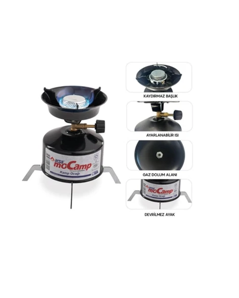 Kolay Ayarlanabilir Alevli ve Güvenli Metal Kamp Ocağı - Resim 4