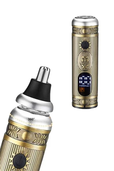 Profesyonel Saç Sakal Vücut Kulak ve Burun Tıraş Makinesi 3 Başlıklı ürün görseli 1