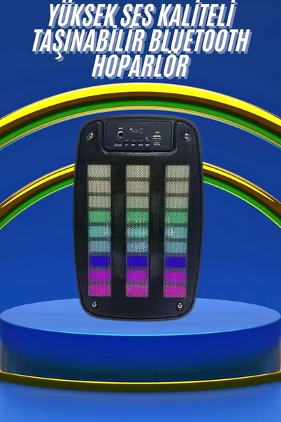 Kablosuz Hoparlör İOS ve Android Uyumlu Şarjlı SD Kart Girişli Bluetooth Hoparlör ürün görseli 1