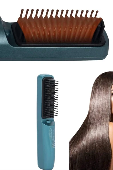 Sıkı Dişli Fön Tarak İyon Özelliği Saç Düzleştirici Tarak - Resim 3